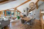 Experience luxury living in this stunning chalet, boasting a spacious open-plan design.