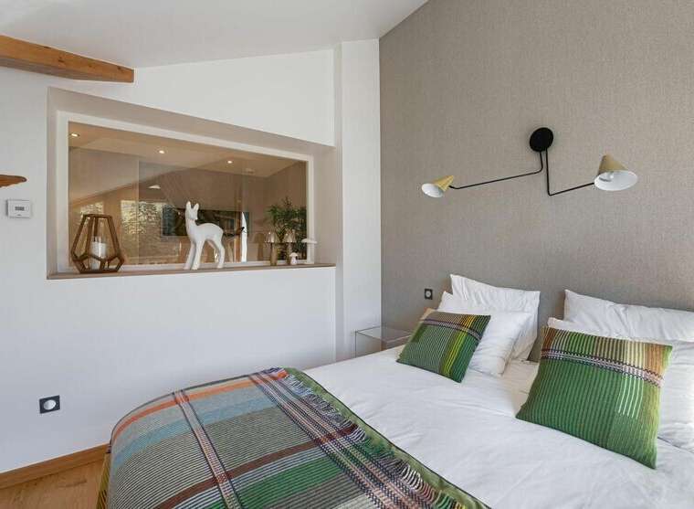 Discover a cozy bedroom retreat with a modern design.