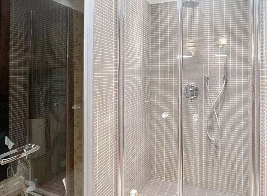 Step into a modern oasis with this stunning shower.