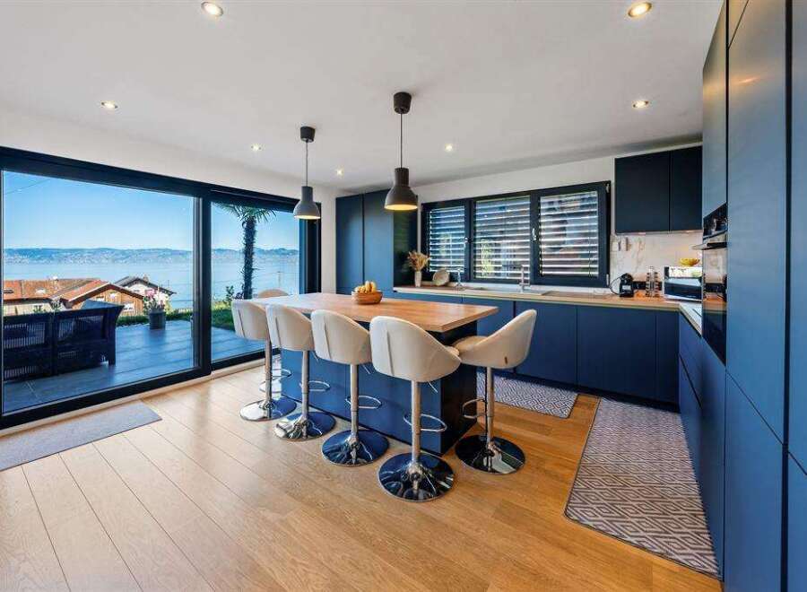 Experience luxury living in this stunning kitchen with breathtaking views.