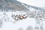 Discover your dream chalet nestled in a picturesque winter wonderland.