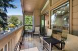 Enjoy breathtaking mountain views from this stunning balcony.