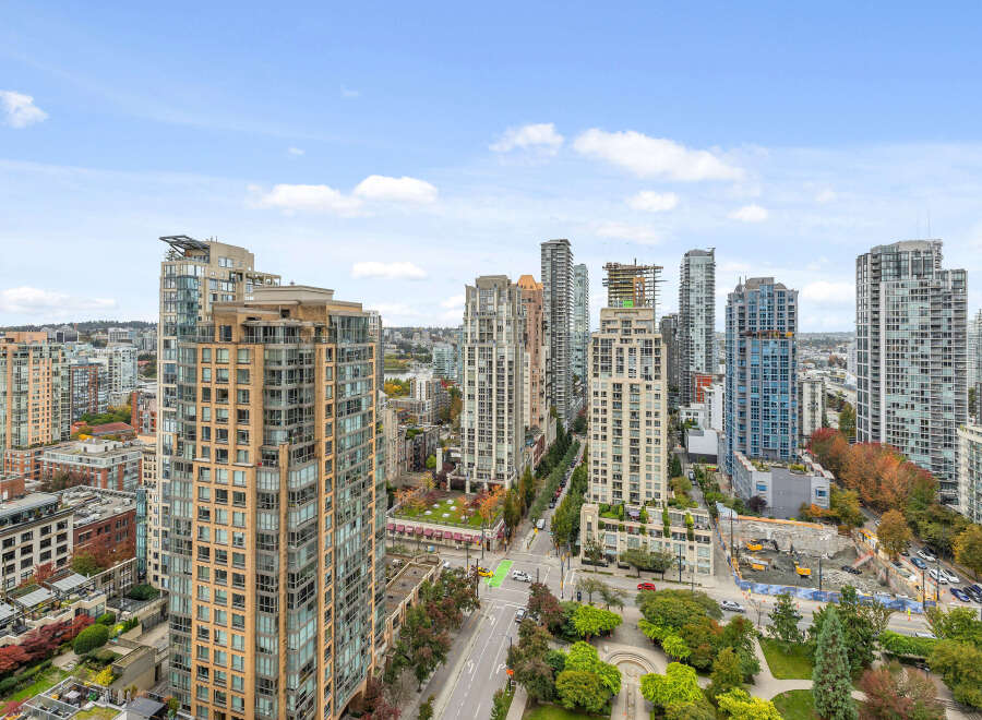 Explore stunning city views from this modern high-rise.