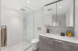 Step into luxury with this modern bathroom design.