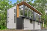 This modern architectural marvel showcases a stunning contemporary design.