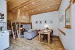 Discover the charm of this cozy mountain retreat, featuring a unique loft space perfect for relaxation.