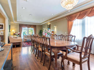 Step into luxury with this stunning dining room, perfect for hosting memorable gatherings.