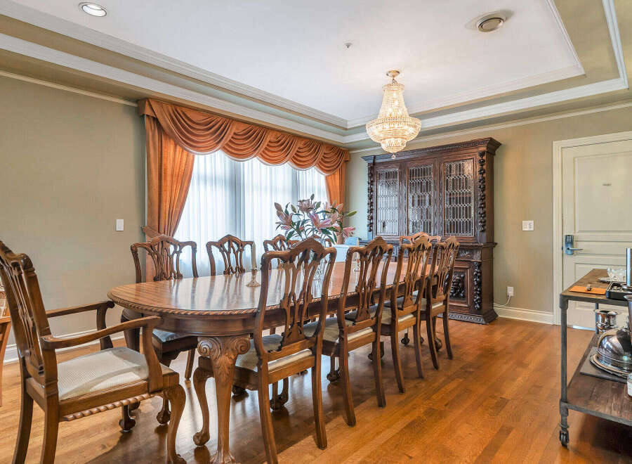 Step into luxury with this exquisite dining room, perfect for hosting memorable gatherings.