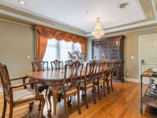 Step into luxury with this exquisite dining room, perfect for hosting memorable gatherings.