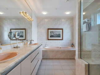 Step into luxury with this stunning bathroom, featuring elegant design and high-end finishes.