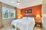 This inviting bedroom features a comfortable bed, perfect for relaxation.