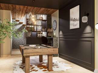 Step into luxury with this stunning property featuring a game room designed for ultimate entertainment.