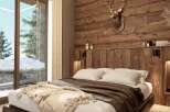Experience rustic elegance in this stunning bedroom.
