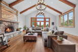 Experience luxury living in this stunning home featuring a cozy fireplace, perfect for chilly evenings.