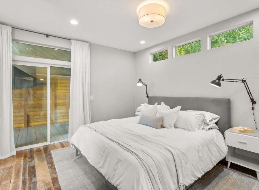 Step into a serene bedroom retreat.