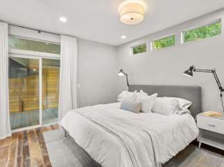 Step into a serene bedroom retreat.