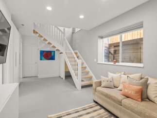 This stunning property boasts a modern interior with a bright and airy feel.