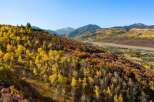 Nestled amidst the vibrant hues of autumn, this property offers a stunning view of the surrounding mountains and valleys.