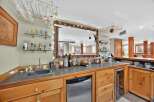 This stunning home bar is the perfect addition to any entertainment space.