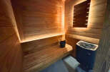 Step into your own private oasis with this stunning sauna.