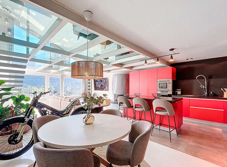 Experience luxury living in this stunning property featuring a unique glass ceiling that floods the space with natural light.