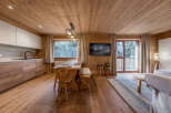 Experience the warmth of this stunning wooden interior.