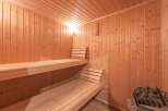 Step into relaxation with this inviting sauna.