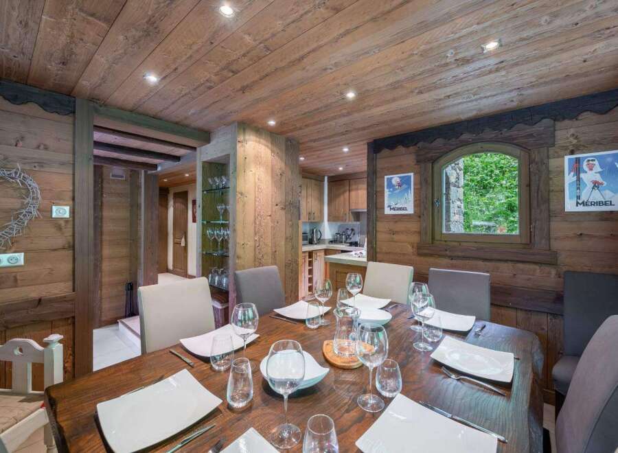 Step into rustic elegance with this stunning dining room.