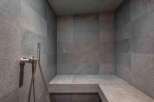 Step into luxury with this stunning shower featuring sleek, modern design.