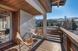 Enjoy breathtaking mountain views from this stunning balcony.