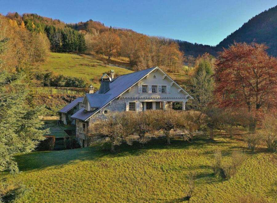 Nestled in a picturesque landscape, this stunning property offers a serene retreat.