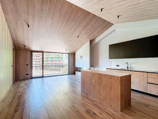 Experience modern luxury in this stunning property featuring a unique wooden ceiling and flooring that exudes warmth and sophistication.