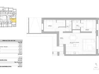 Discover this stunning apartment featuring a spacious living area, including a modern kitchen and dining space.