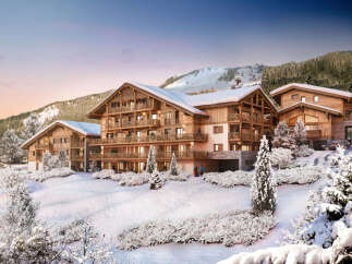 Experience luxury living in this stunning chalet-style property nestled in a picturesque winter wonderland.