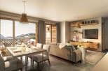 Experience luxury living in this stunning property, featuring a spacious living area with breathtaking mountain views.