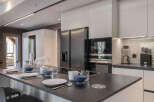 Experience modern luxury in this stunning kitchen.