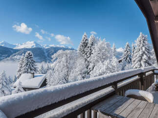Experience the ultimate winter escape in this stunning property with breathtaking mountain views.