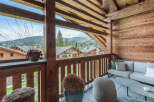 Enjoy breathtaking mountain views from this stunning balcony.