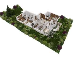 Discover luxury living in this stunning property, showcasing a modern architectural design.