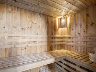 Step into relaxation with this stunning sauna, a perfect addition to any home.