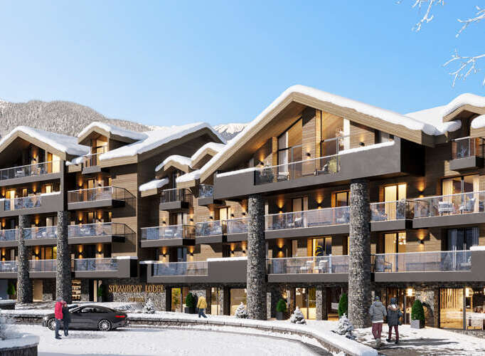 Discover the epitome of luxury living at Steamboat Lodge, nestled in a picturesque winter wonderland.