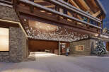 Experience luxury at this stunning property, featuring a grand entrance with a unique lighting design.