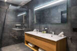 Step into luxury with this modern bathroom design.