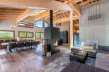 Experience luxury living in this stunning property featuring a modern fireplace, perfect for cozy evenings.