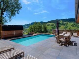 Enjoy the ultimate relaxation in this stunning property featuring a private pool and a luxurious sauna.