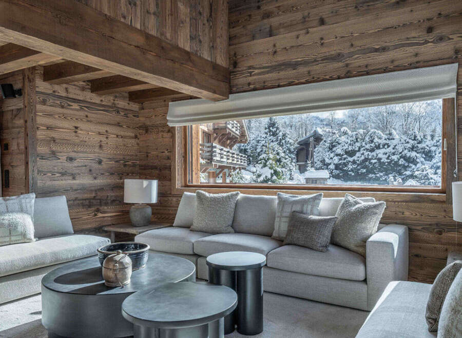Experience the epitome of luxury living in this stunning property, boasting exquisite wooden interiors and a cozy ambiance.
