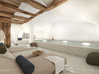 Experience ultimate relaxation in this luxurious spa retreat.