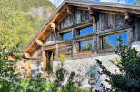 This stunning wooden chalet offers a perfect blend of rustic charm and modern comfort.