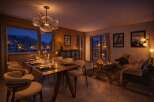 Experience the epitome of luxury living in this stunning property, featuring a beautifully designed dining area perfect for intimate gatherings.