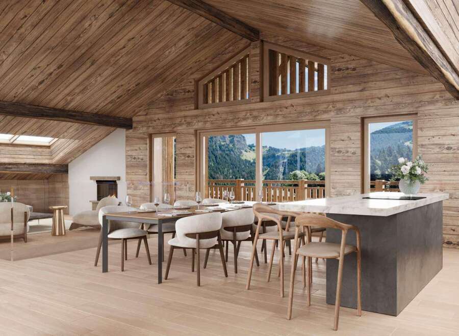 Experience the epitome of rustic elegance in this stunning chalet.